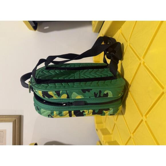 Crocs Green Camouflage Dinosaur Pattern Mini Backpack / Lunchbox - Picture 3 of 4